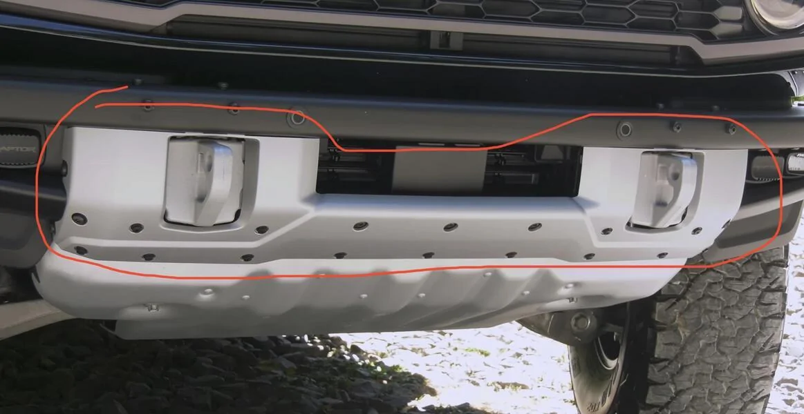 Ford Bronco Bronco Raptor front bumper cover part number Screen Shot 2024-08-28 at 11.00.24 PM