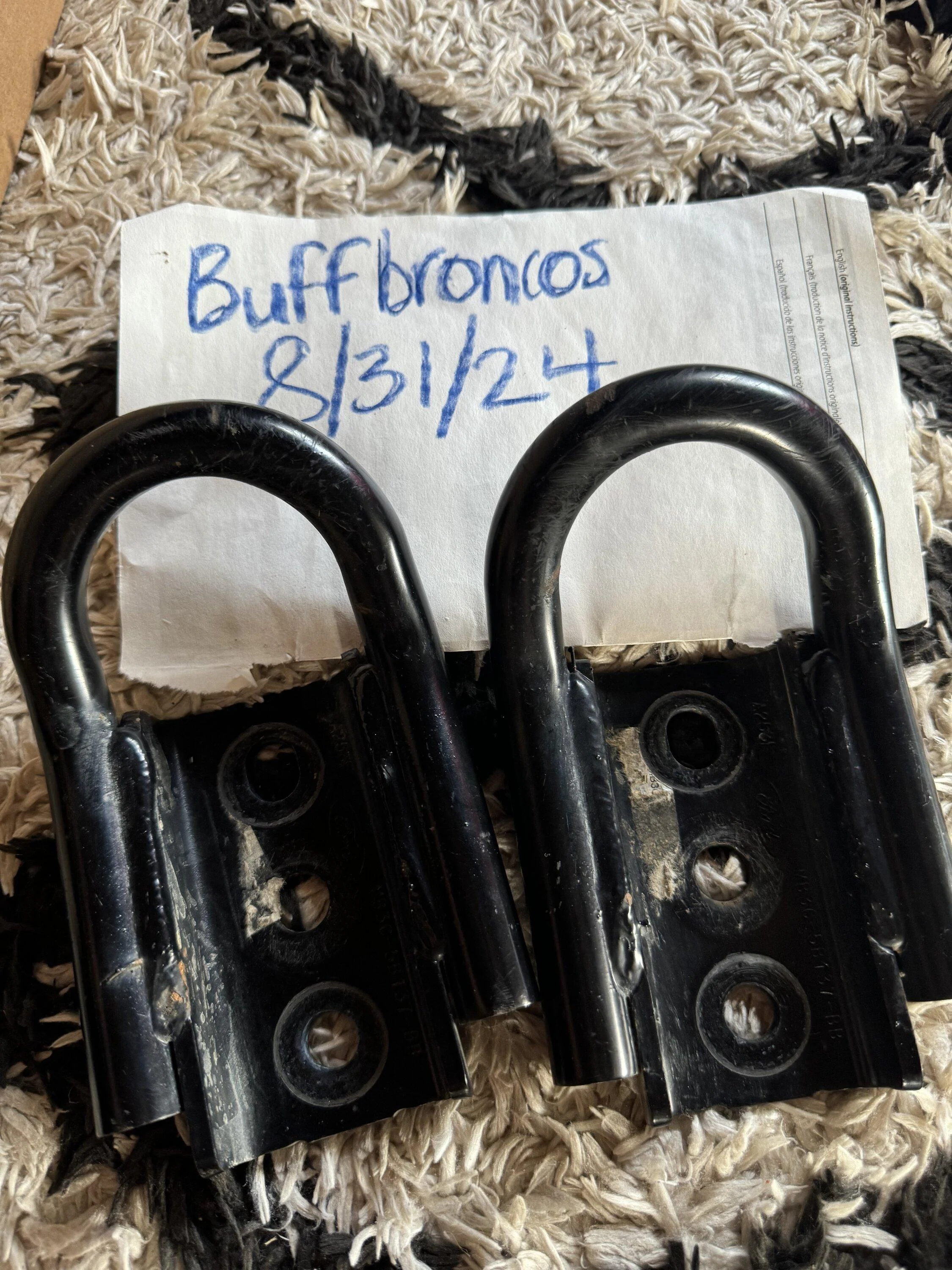 Ford Bronco Pair of tow hooks IMG_4141