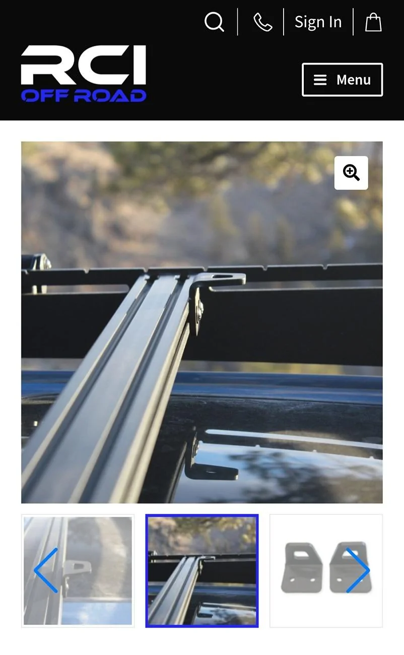 Ford Bronco Corner Brackets for roof rack cargo case mounting 1000004149