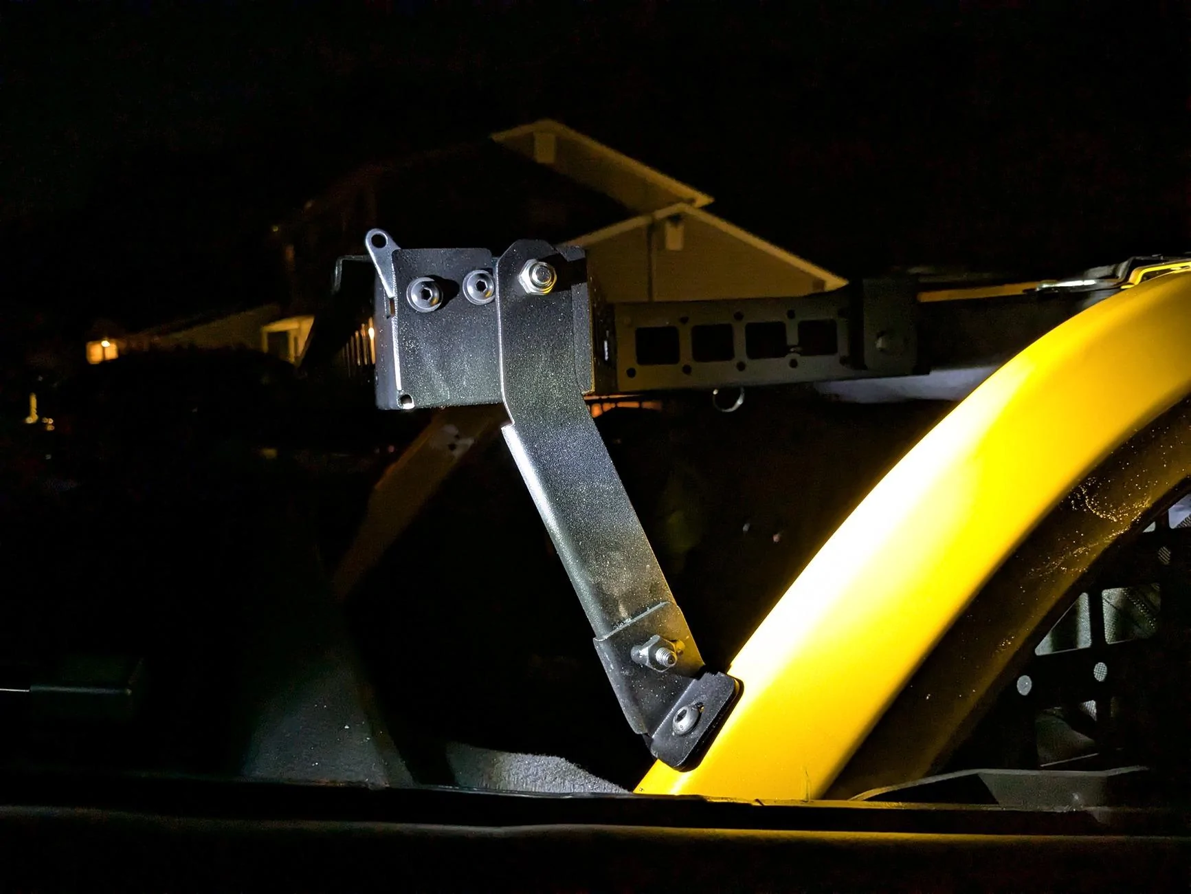 Ford Bronco '21 roll bar rivet nuts retrofitted (mounting holes / locations drilled in rollbar) PXL_20240901_001532876