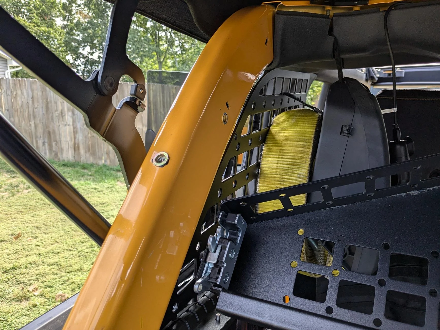 Ford Bronco '21 roll bar rivet nuts retrofitted (mounting holes / locations drilled in rollbar) PXL_20240902_153935403