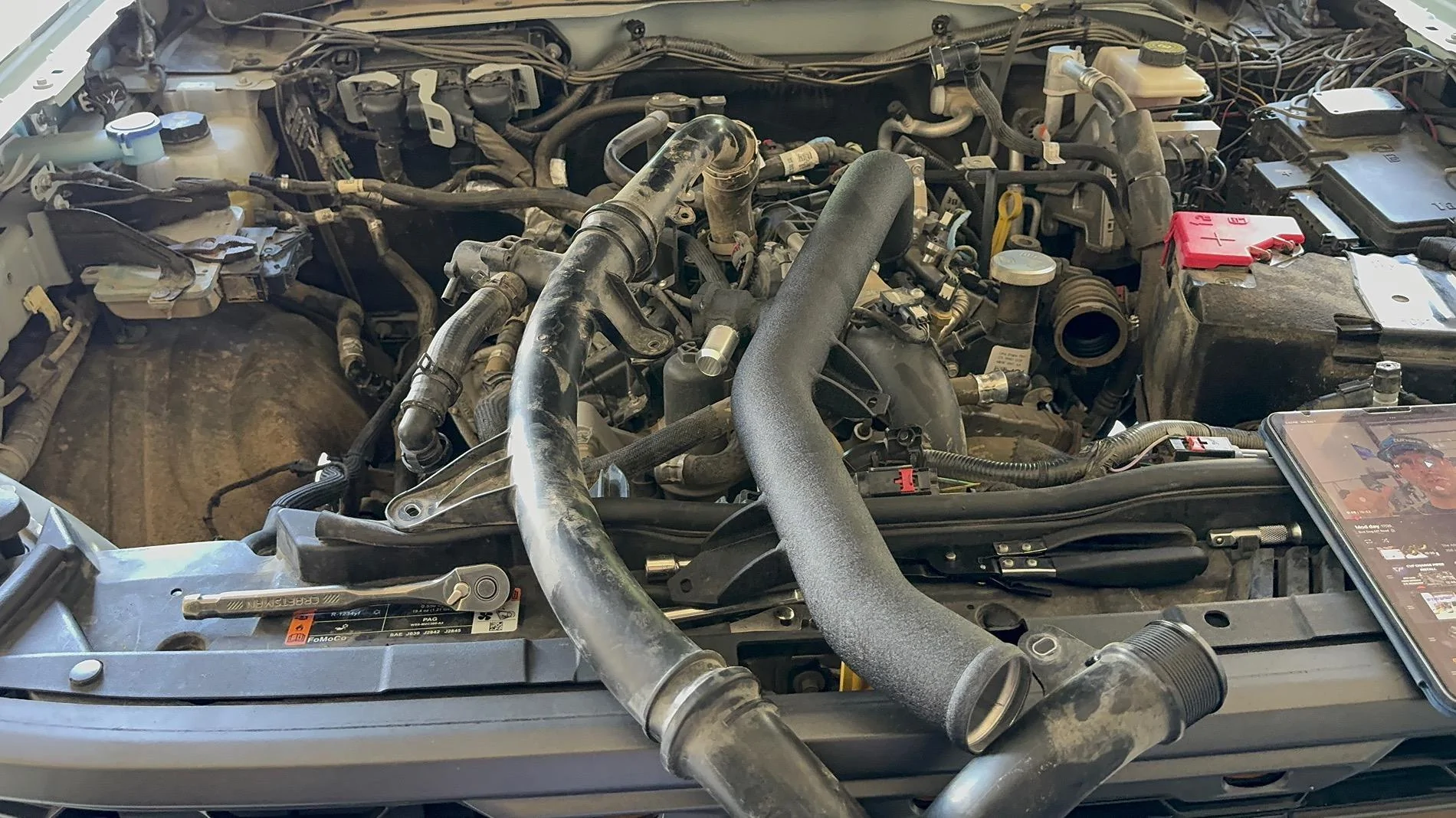 Ford Bronco Added the CV Fabrication Intercooler and Hot and Cold side piping kit! IMG_3484