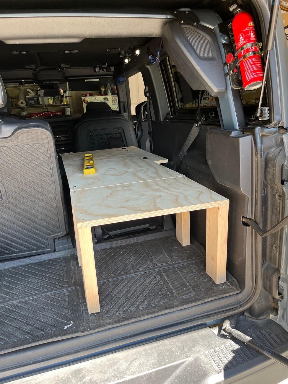 Ford Bronco Bed platform build for Car Camping in a 2-Door IMG_8712