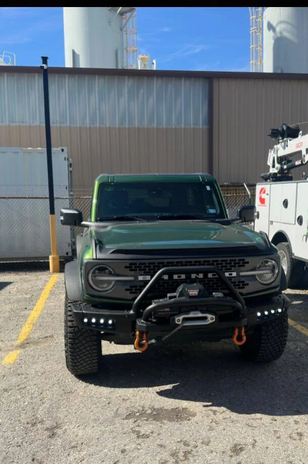 Ford Bronco Fog light options for modular bumper, inside OEM brush guard LEPZ1