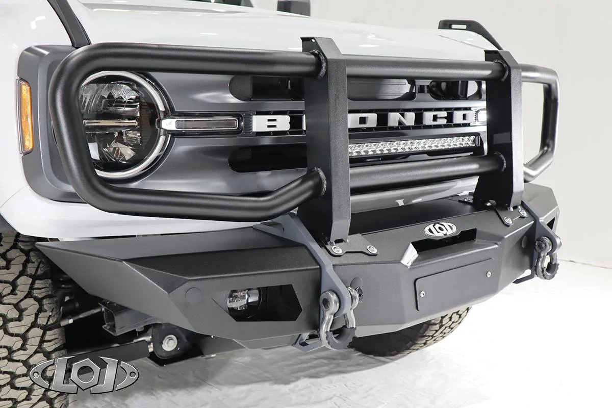 Ford Bronco Black-O.P. Full Grill Guard Bronco Shorty w winch-6