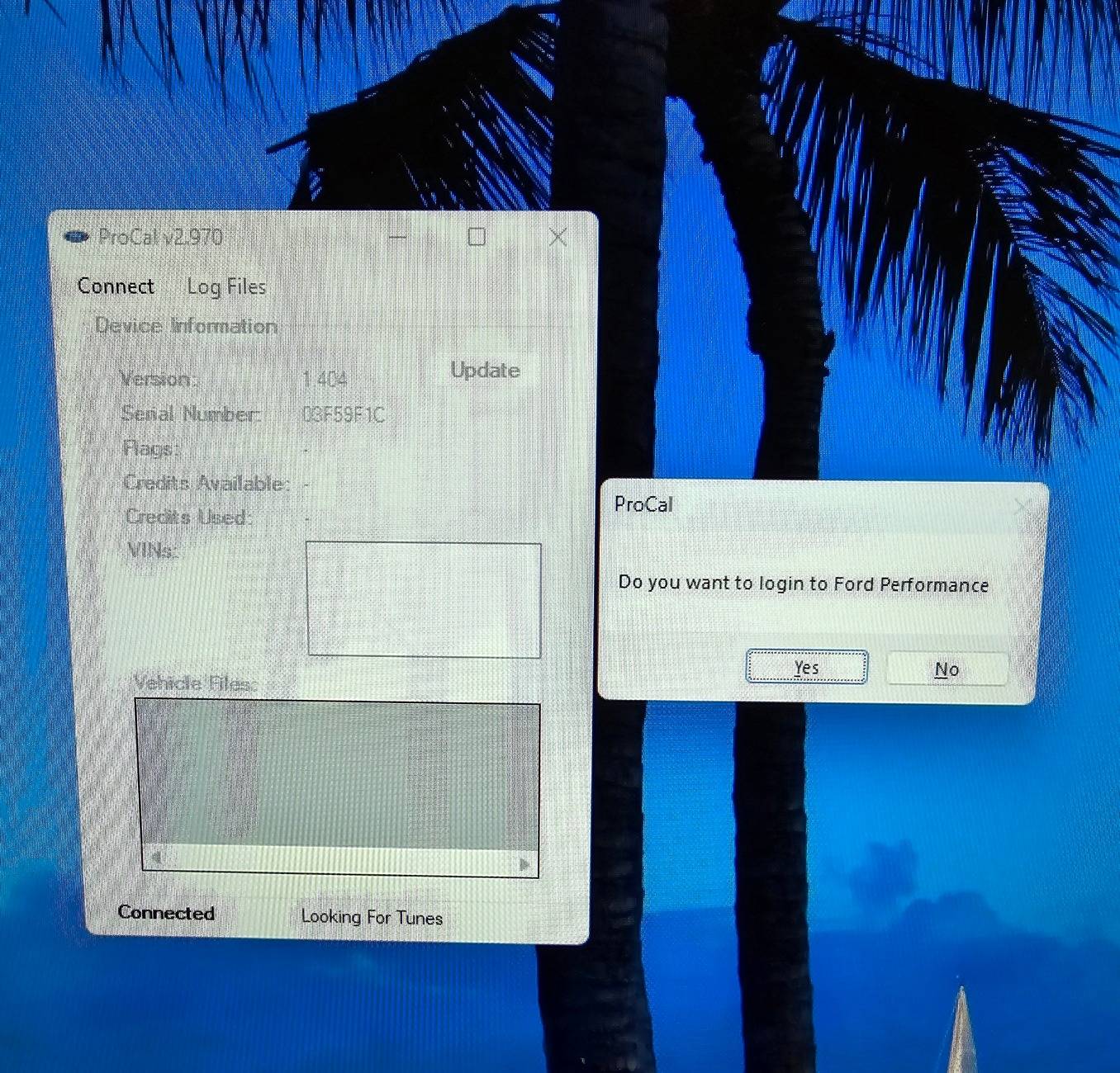 Ford Bronco Procal issue connecting to computer 20240911_141951