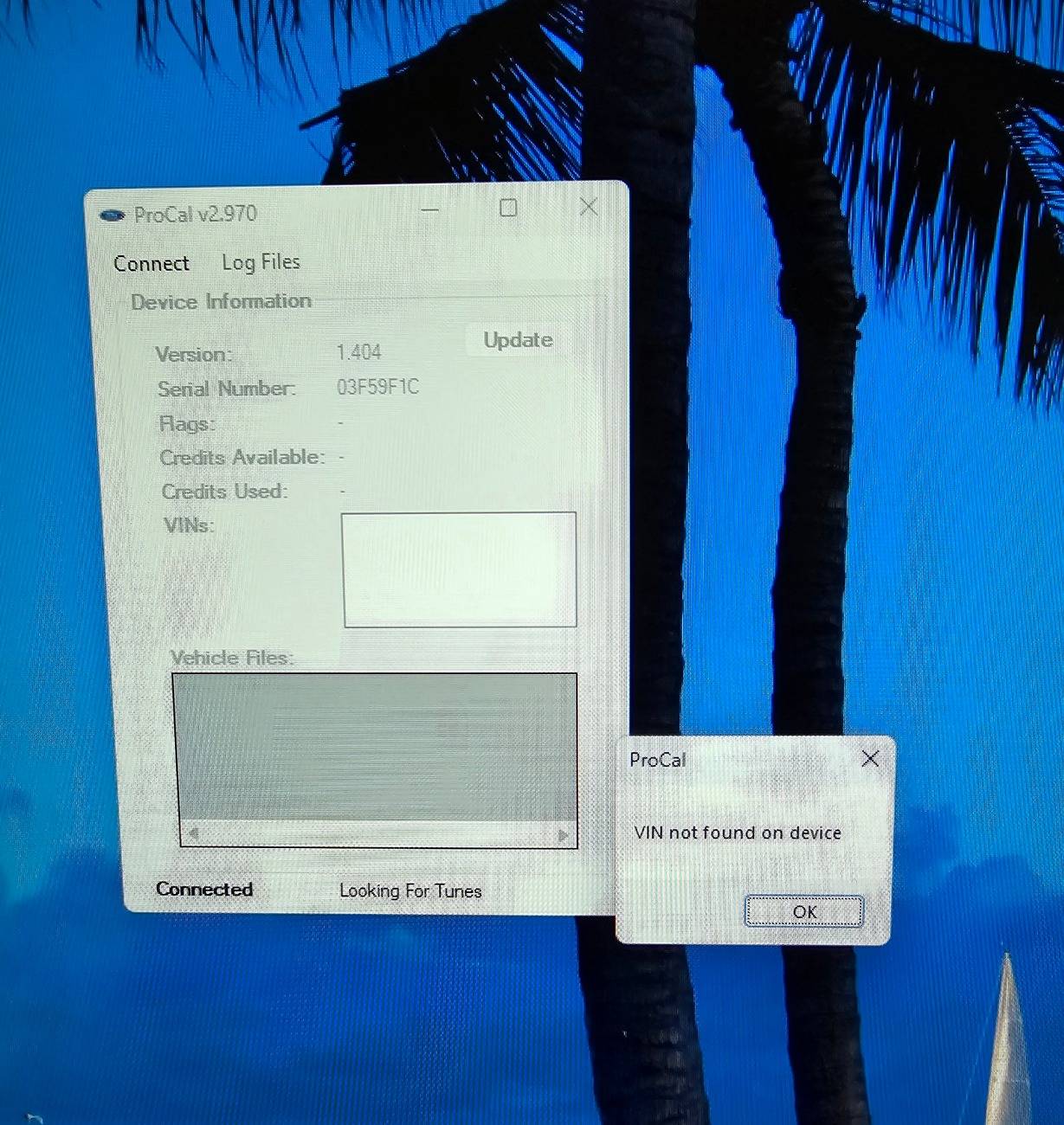 Ford Bronco Procal issue connecting to computer 20240911_142121
