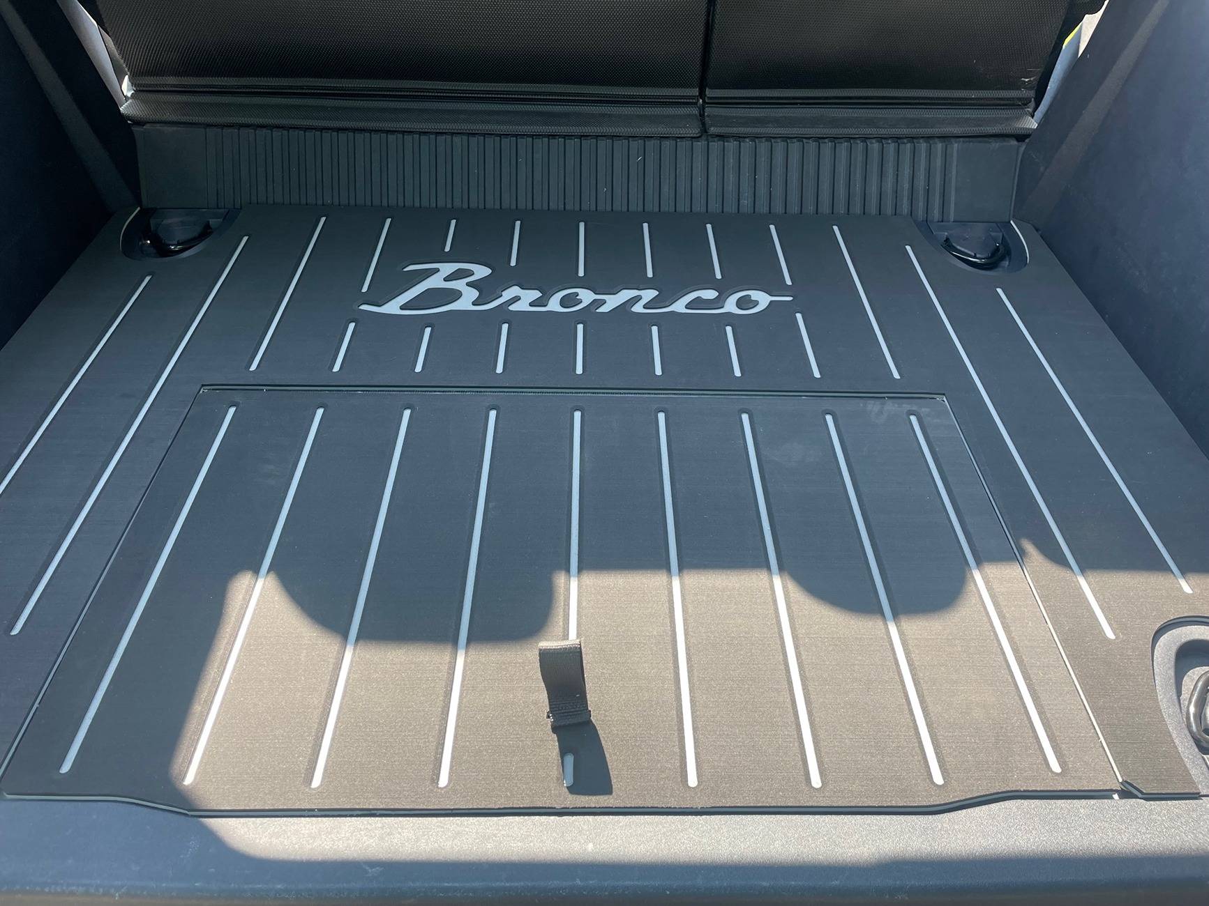 Ford Bronco Coolest custom cargo mat floor installed IMG_6733
