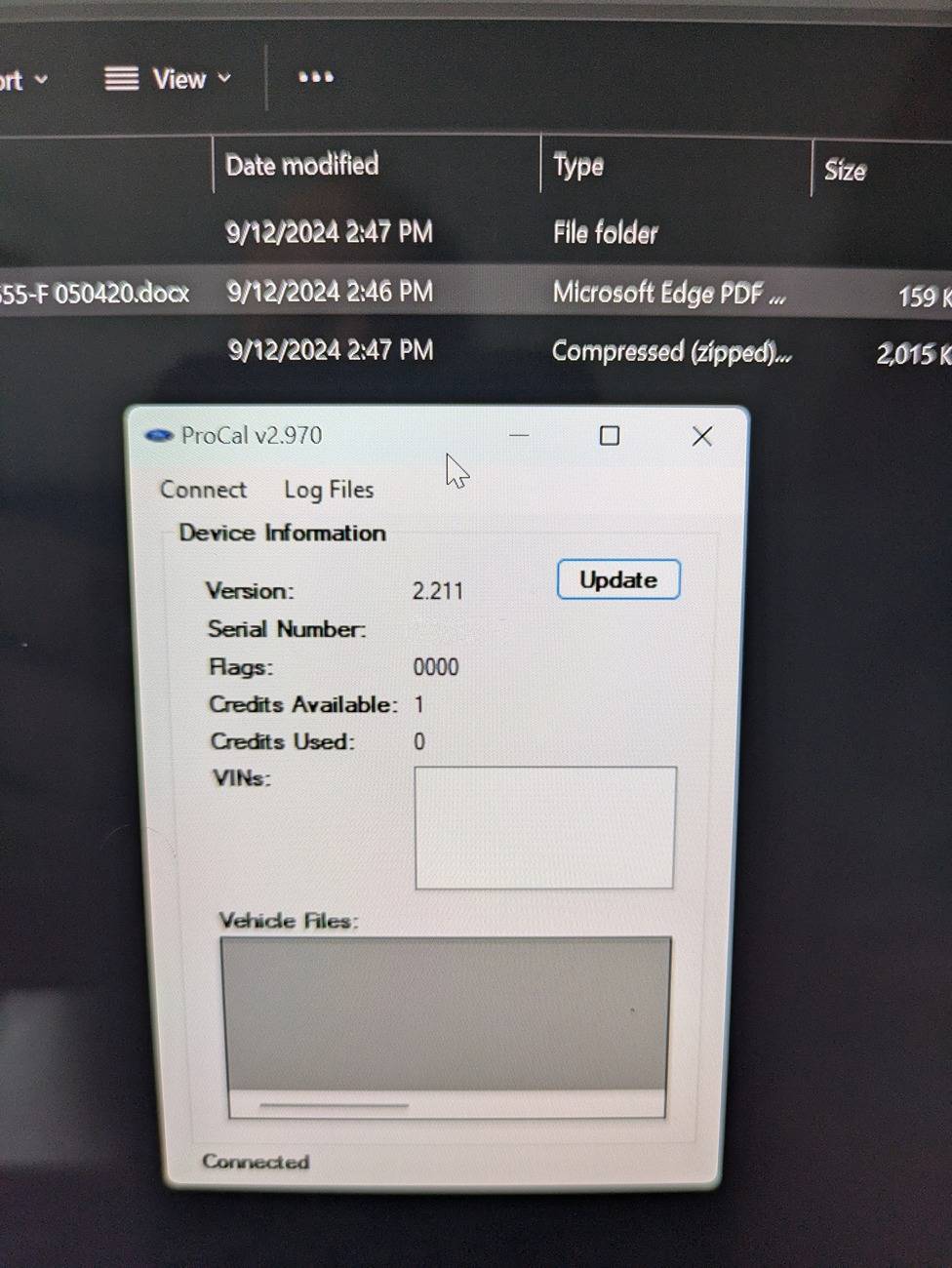 Ford Bronco Procal issue connecting to computer 1000004340