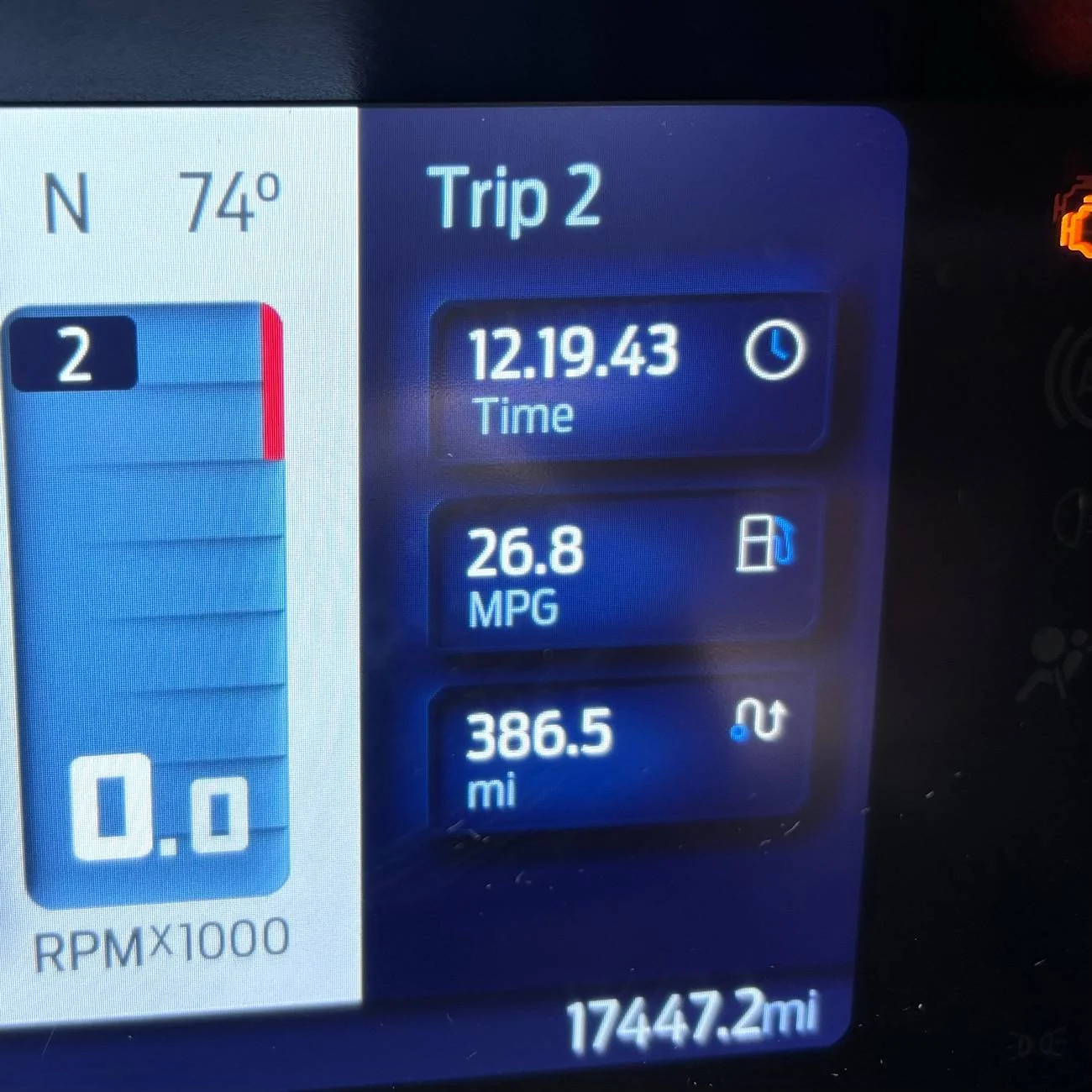 Ford Bronco Big Bend Mileage with 2.3 L IMG_4513