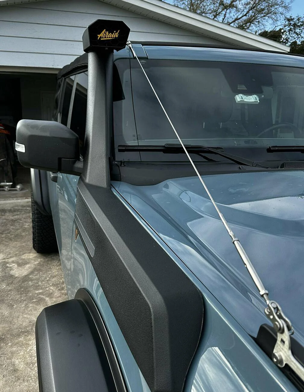 Ford Bronco How do I run a thick cable from windshield light bar into engine bay? 1726604532857-x1