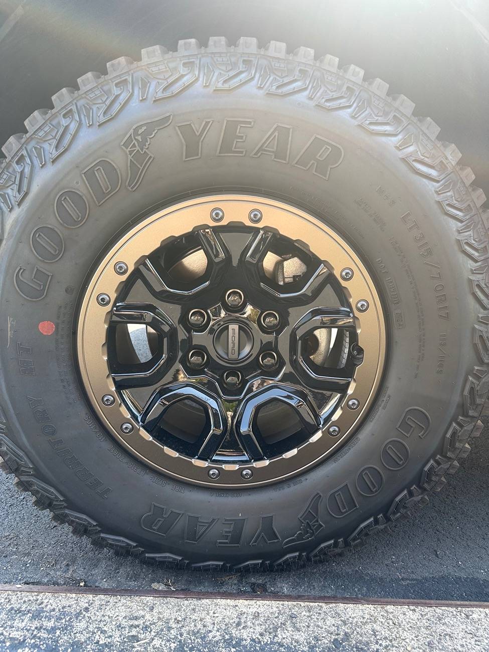 Ford Bronco OEM Sasquatch Wheels Painted Bronze IMG_1372