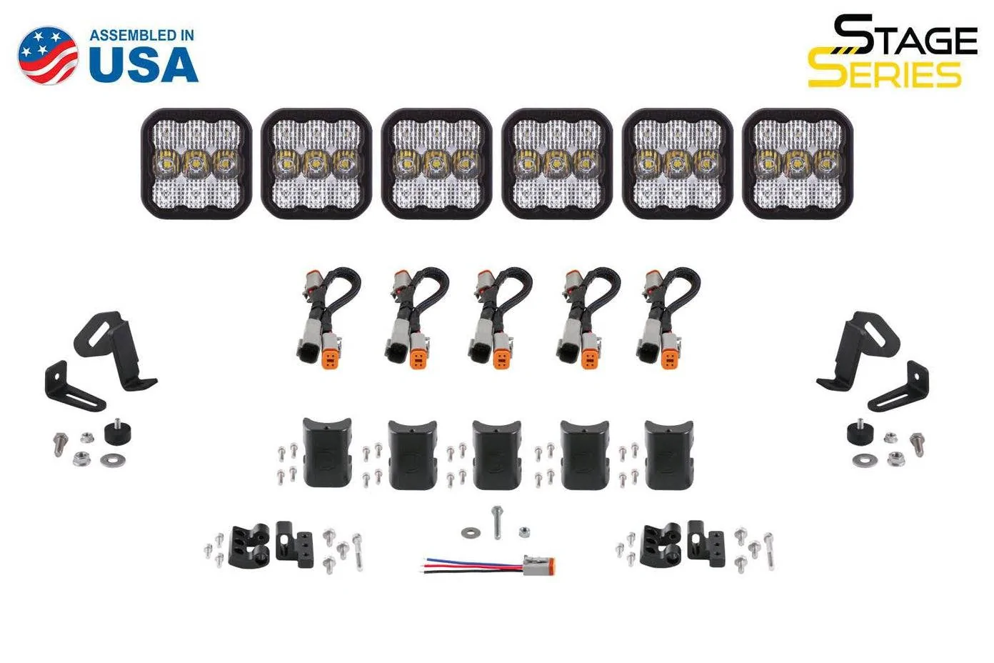Ford Bronco Diode Dynamics SS5 Grille Lightbar Kit - Open Box Special! ghtbar_white_combo_6_crosslink_kit_us_ss2_1408x928