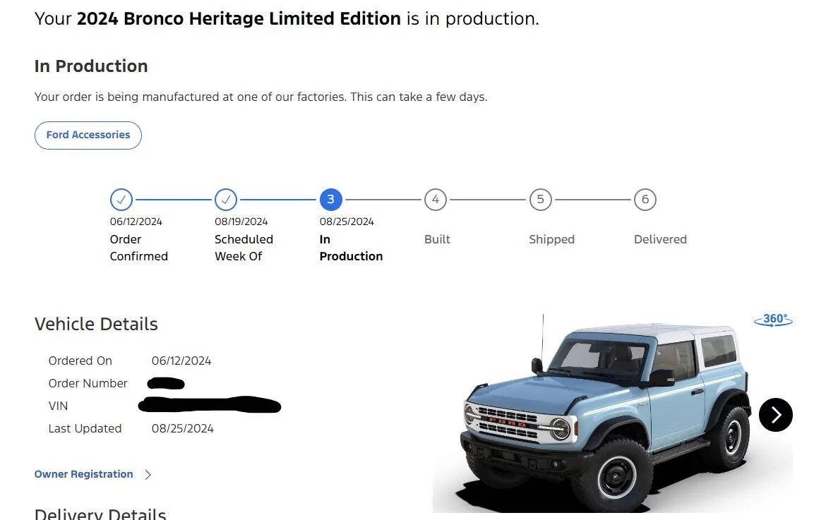 Ford Bronco HLE stuck in "quality control hold"? Screenshot 2024-09-20 115553