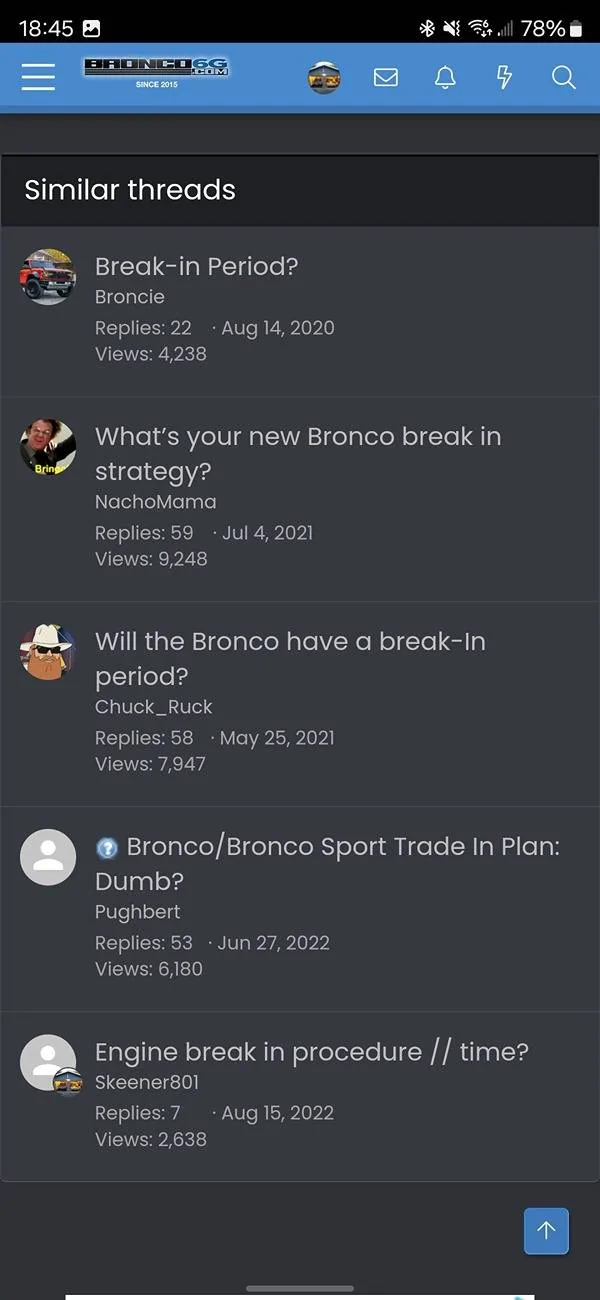 Ford Bronco Bronco -  engine break in plan?? Screenshot_20240920_184507_Chrom