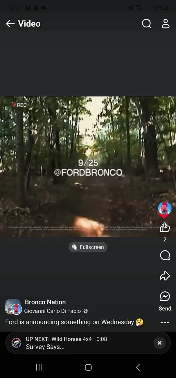 Ford Bronco 9/25 Announcement Coming Screenshot_20240922_122707_Facebook