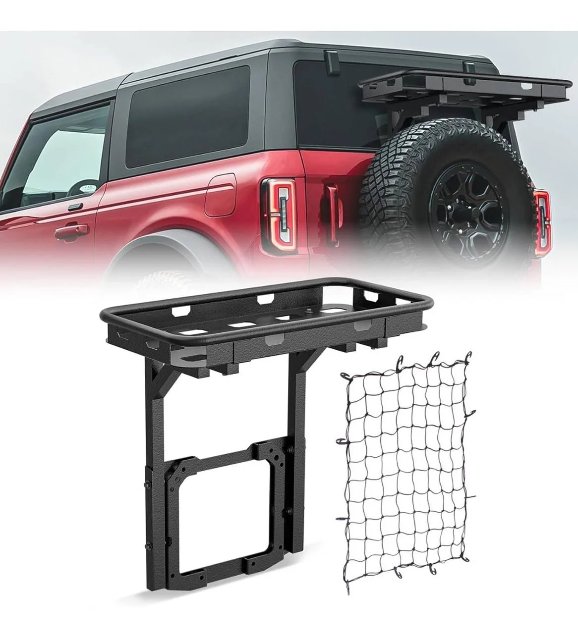 Ford Bronco FOLDING HITCH MOUNTED BASKET ($200) IMG_6743