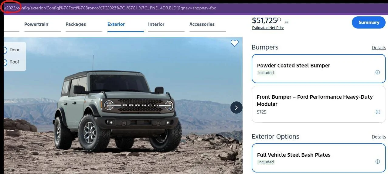 Ford Bronco 2023 Bronco Badlands Plastic Bumper Swap > Raptor Modular Bumper Screenshot 2024-09-24 113435