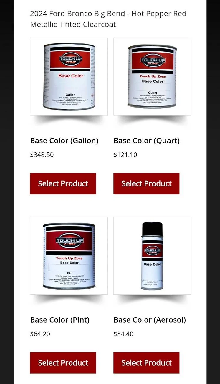 Ford Bronco Touch up paint recommendations? Screenshot_20240924_165217_Chrom