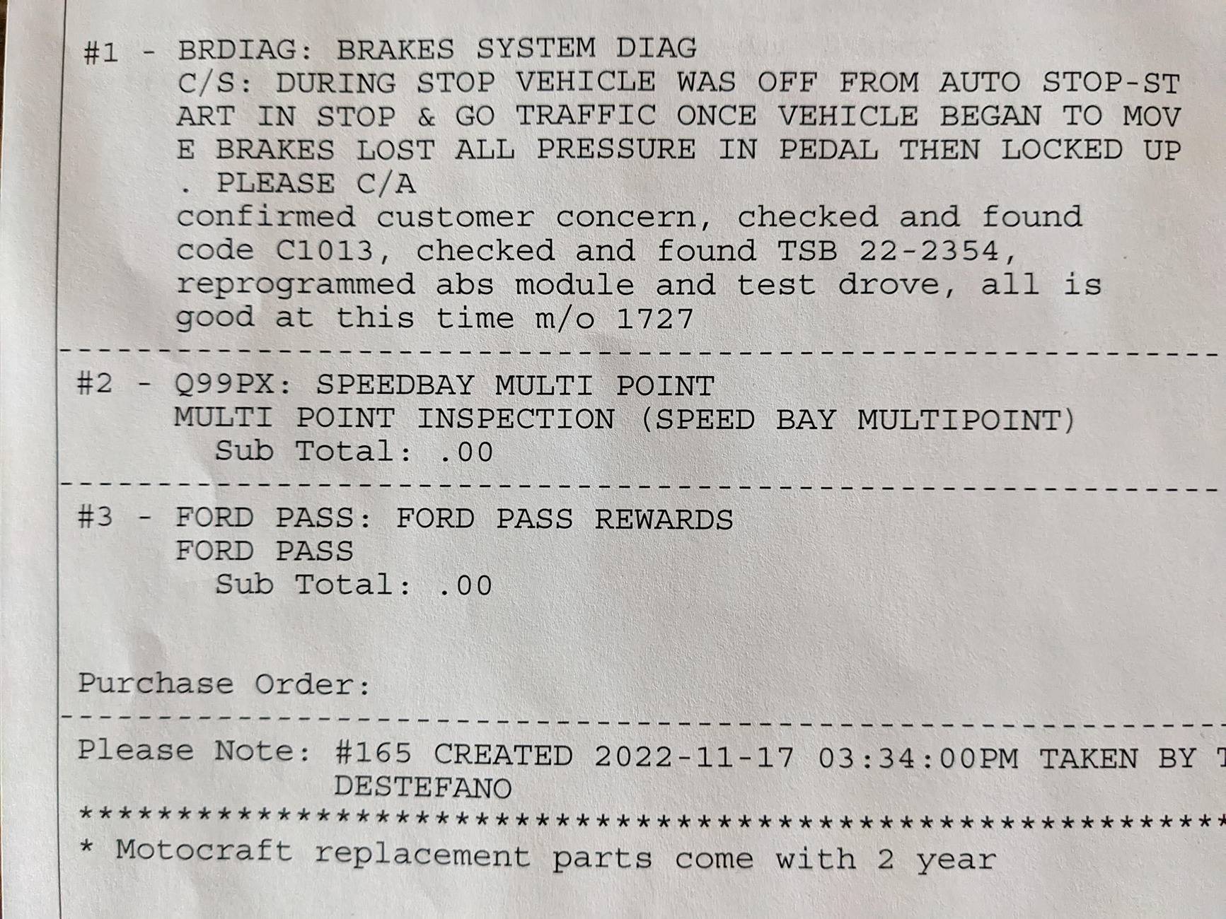 Ford Bronco Check Brake System message image