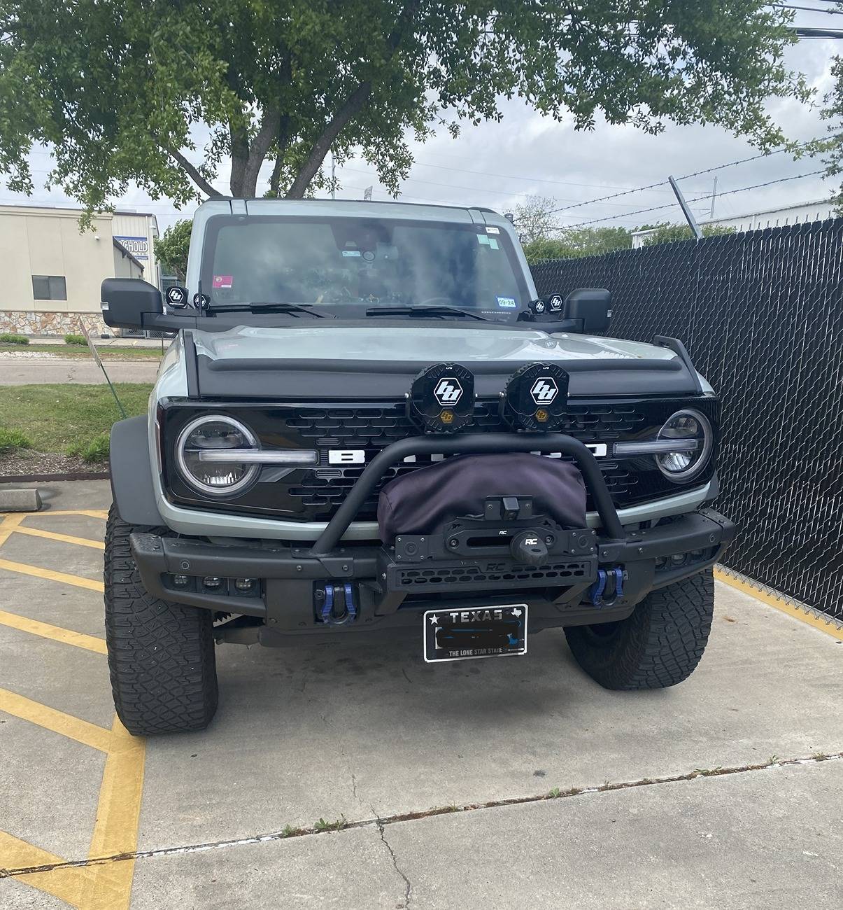 Ford Bronco Rough County High Winch Mount Front pic