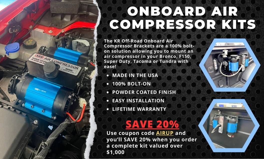 Ford Bronco SAVE 20% | Onboard Air Compressor Kit from KR Off-Road Air Compressor (20% Off) (770 x 465 px) (1)