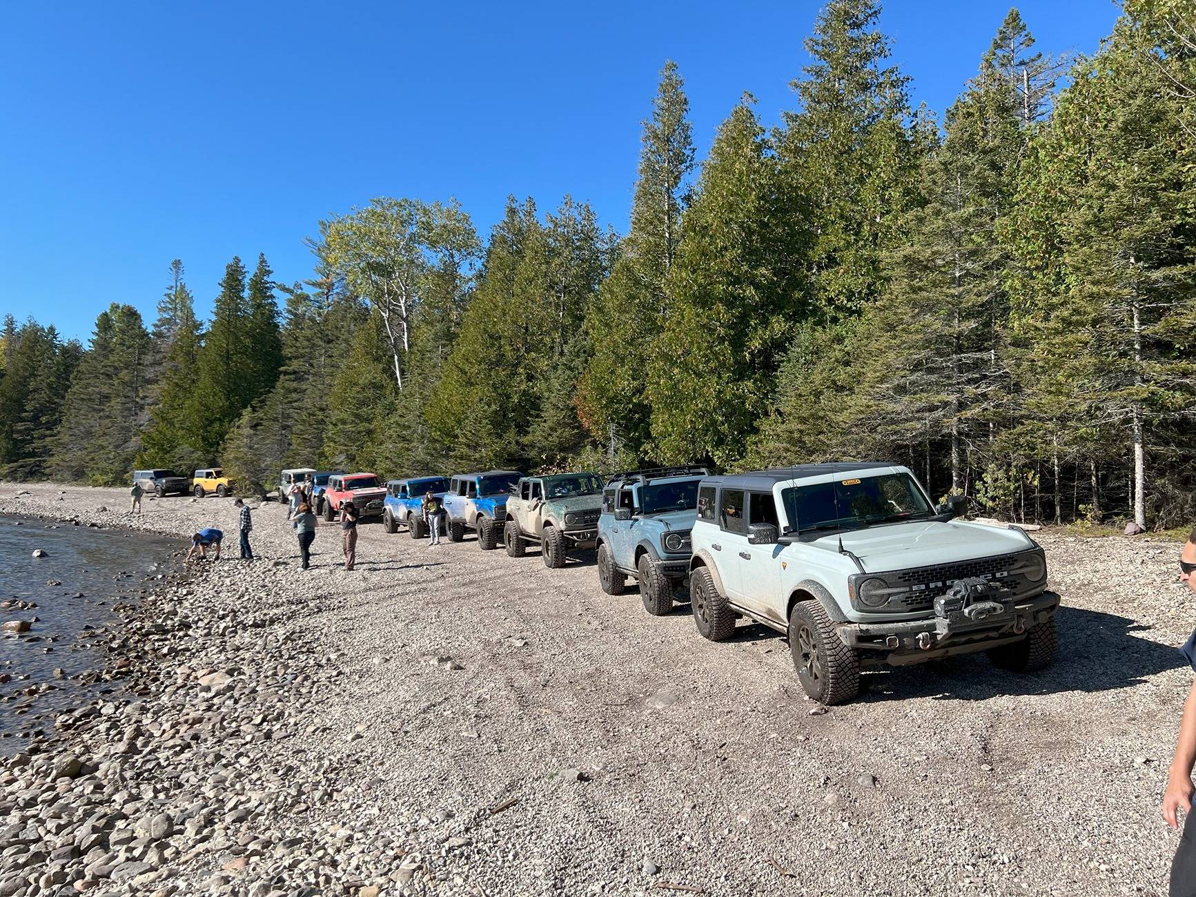 Ford Bronco Michigan Bronco Club Takes on Drummond Island DI Shale Beach 2024