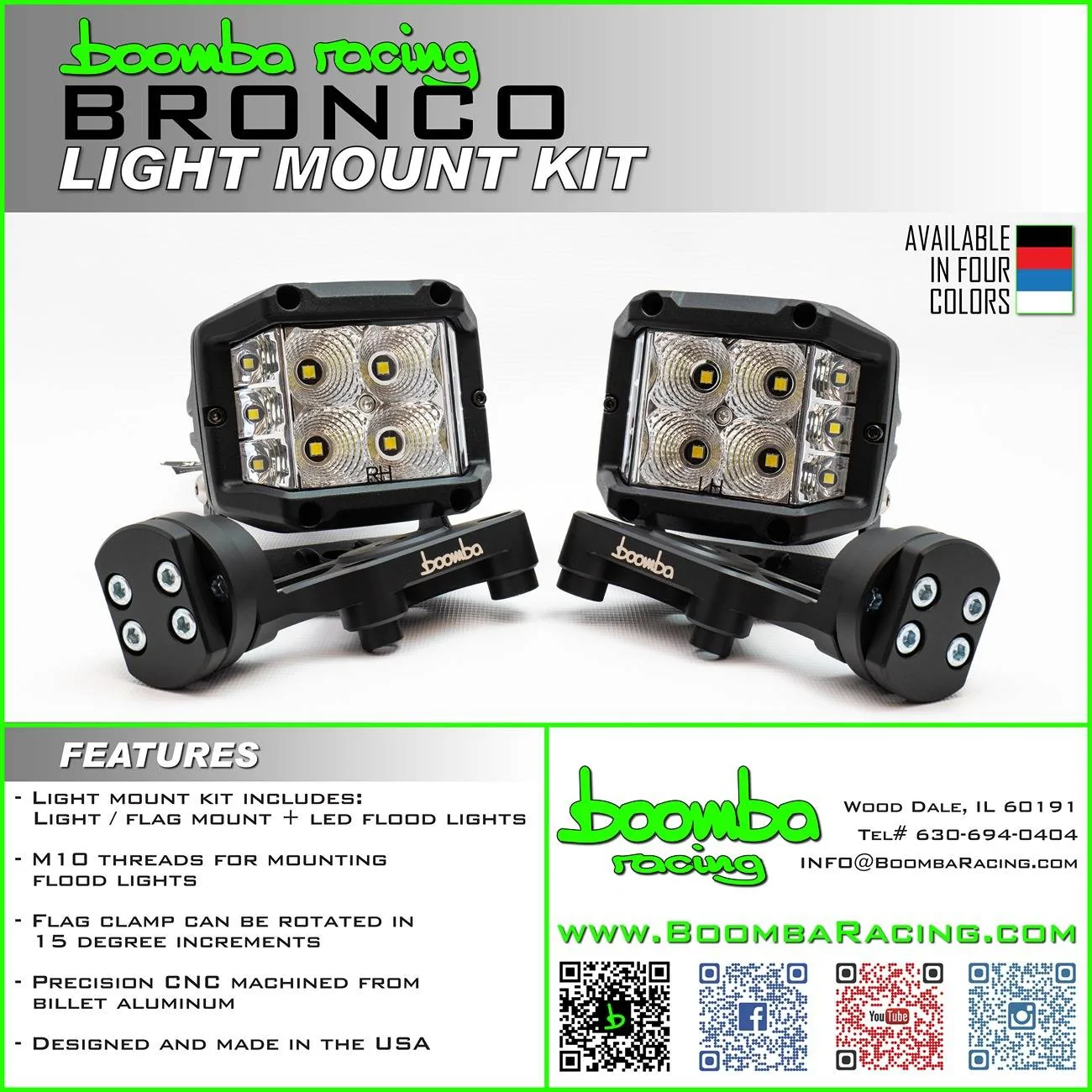 Ford Bronco Boomba Racing Ford Bronco Light Mount Kit Bronco_light_mount_Flyer