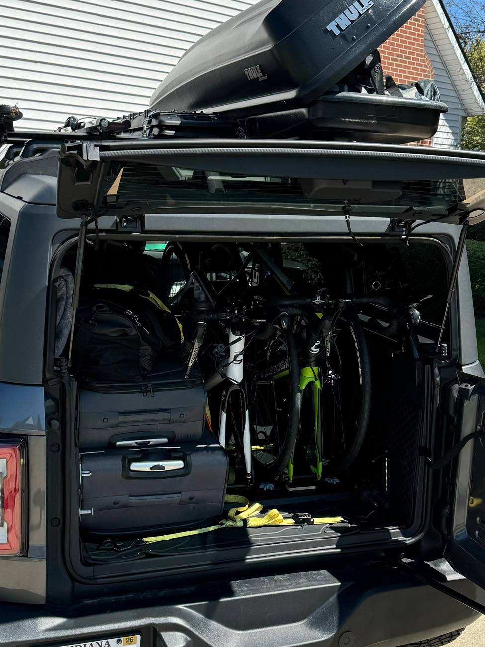 Ford Bronco Interior Bike Rack IMG_0689