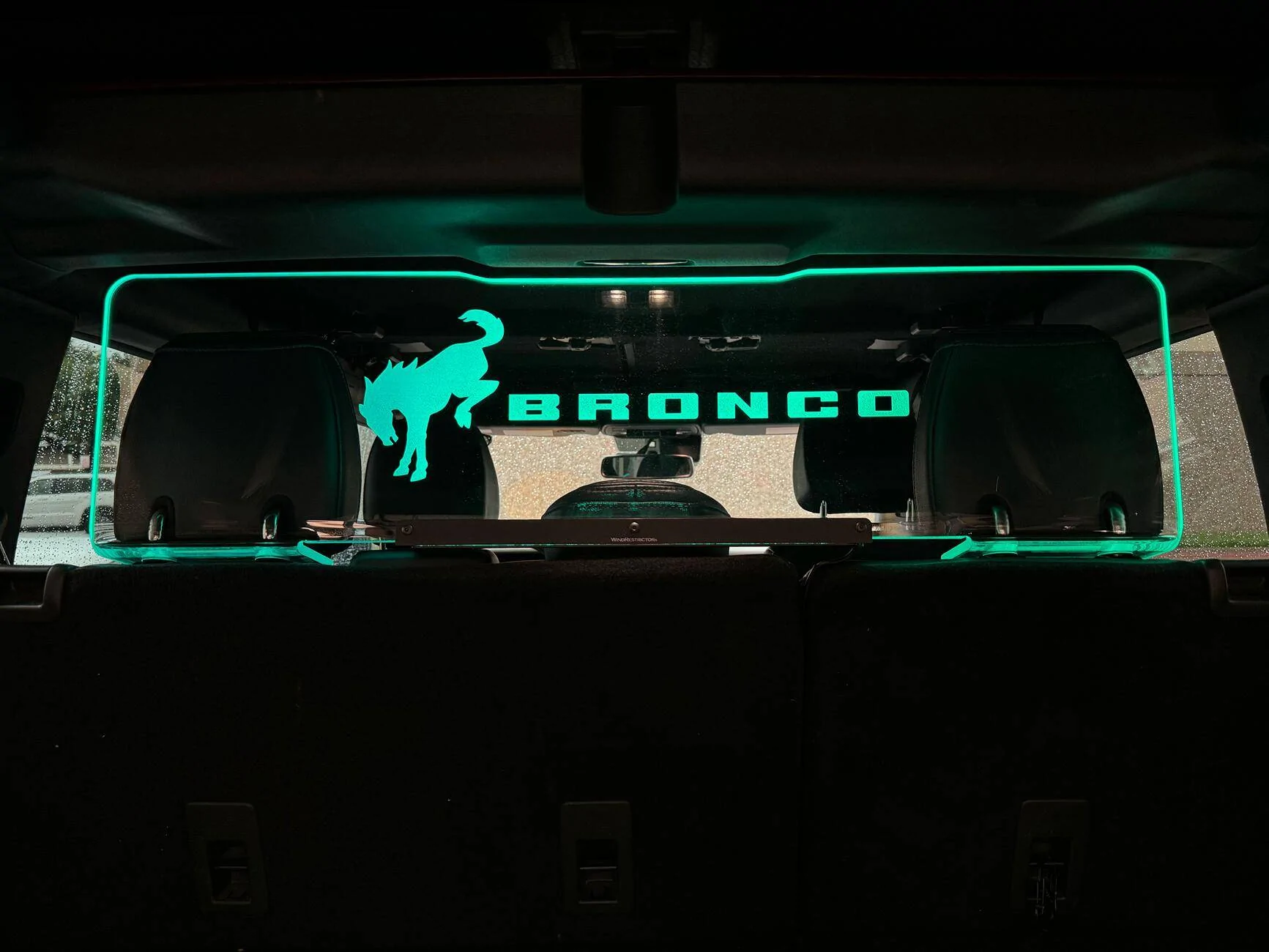 Ford Bronco WindRestrictor Illuminated Rear Wind Deflector Photo Aug 27 2024, 2 49 32 PM