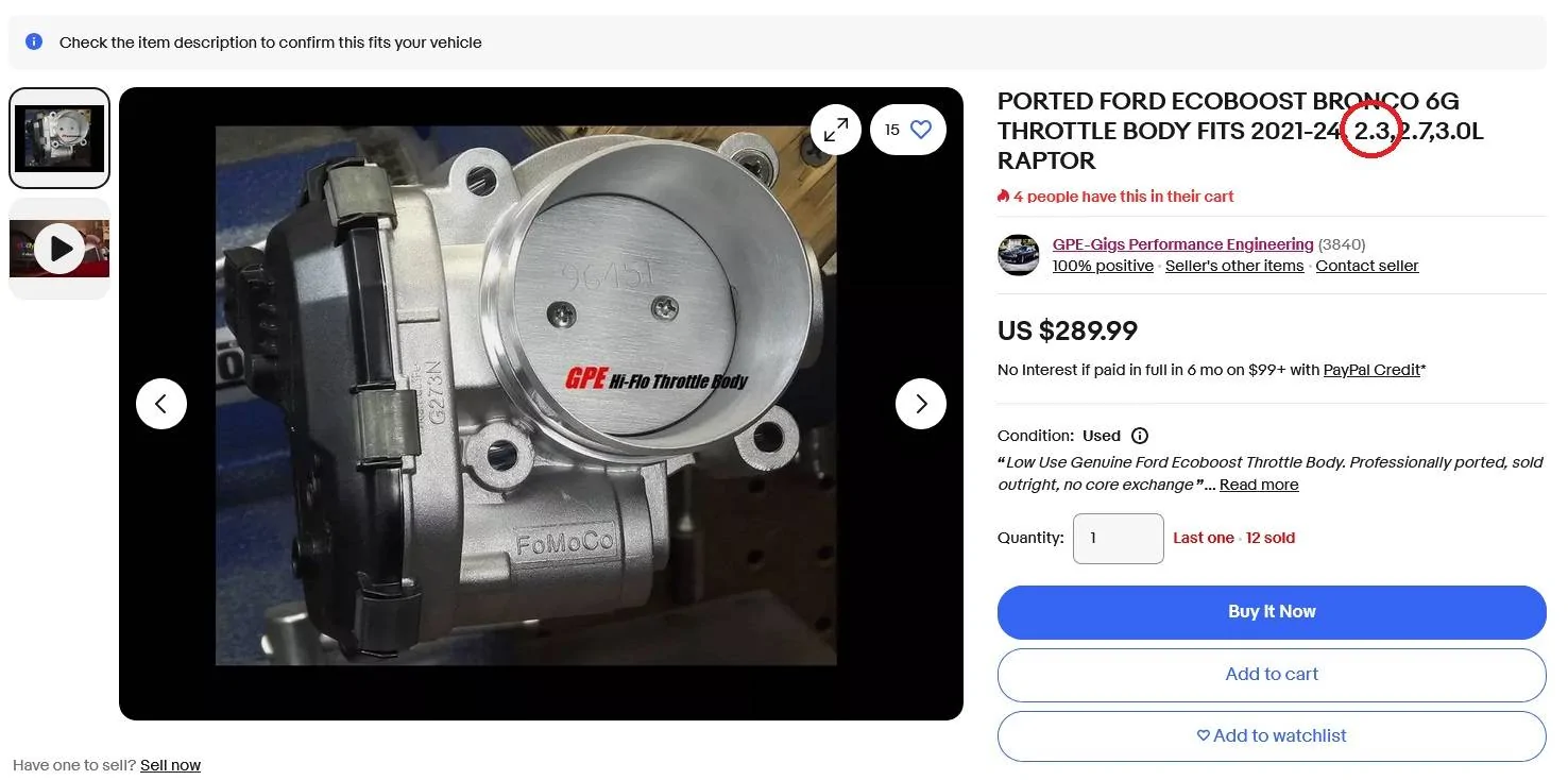 Ford Bronco GPE HI-FLO Ported Throttle Body & Intake Manifold - Install & Review Ebay