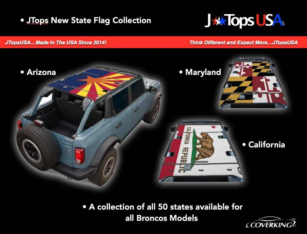 Ford Bronco JTops New Product: State Flags Bimini Top and New Discount Level for Forum Members! Screen Shot 2024-10-11 at 2.54.52 PM copy