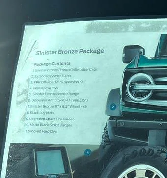 Ford Bronco "Sinister Bronze Package" spotted on Bronco at Texas State Fair Sinister Bronze Package Ford Bronco 4
