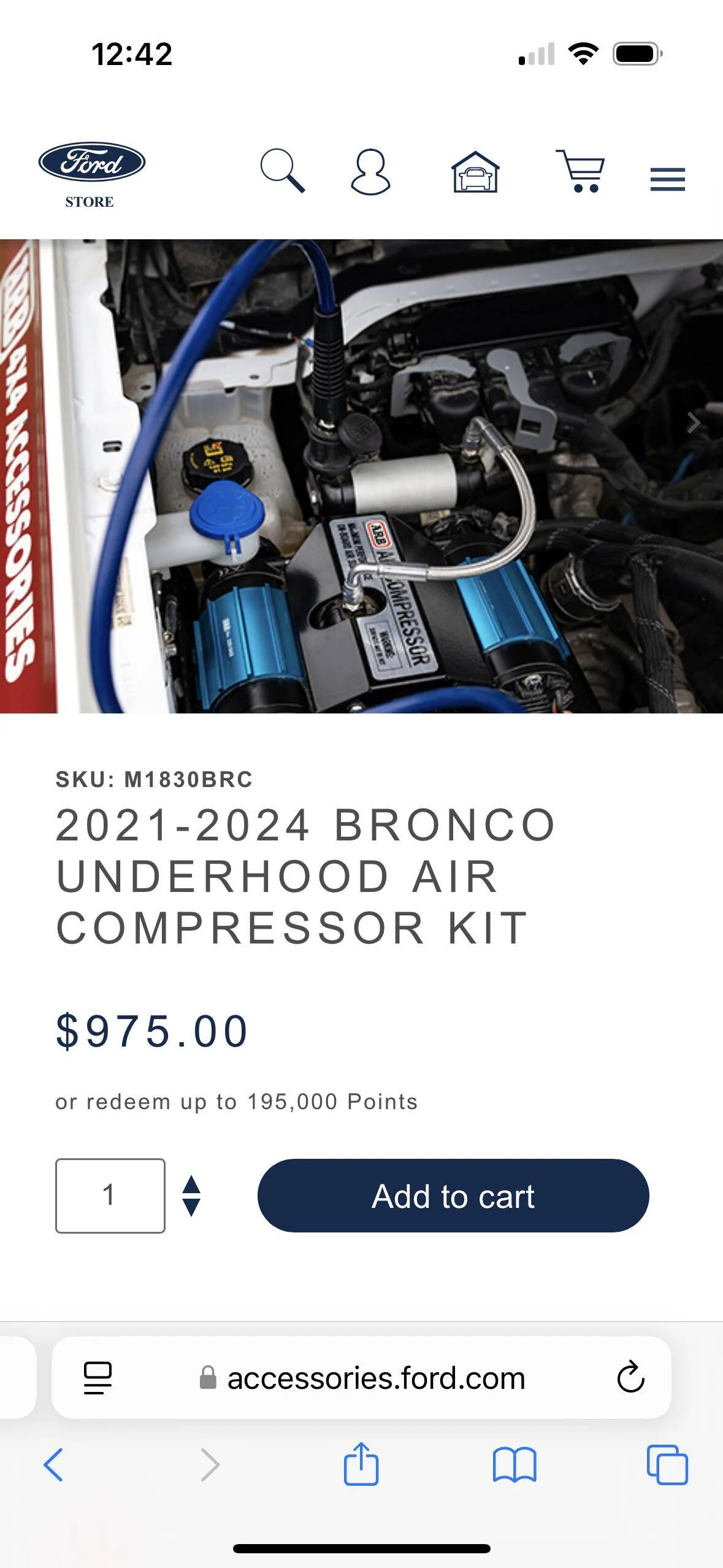 Ford Bronco ARB Underhood Air Compressor Kit (Twin compressor with mount) IMG_9612