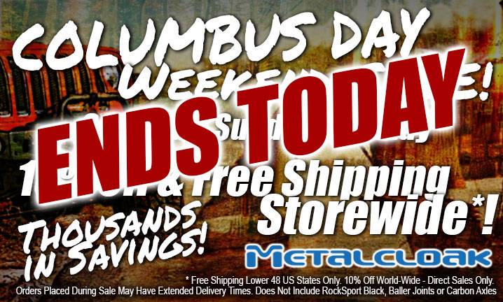 Ford Bronco Columbus Day Weekend Salebration! 10% Off & Free Shipping - Metalcloak Large-Sales-Block-ColumbusSale2024-Mobile-EndsToday
