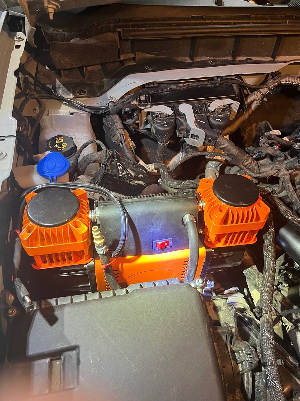 Ford Bronco Under Hood Air Compressor Options IMG_4972