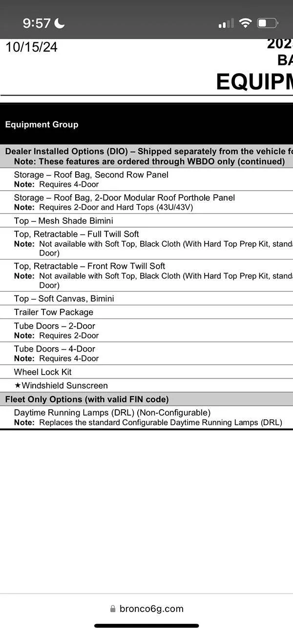 Ford Bronco 2025 Bronco Order Guide Released! IMG_1041