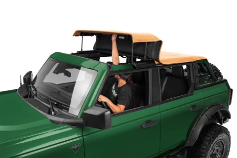 Ford Bronco Now Available: Voyager Fastback Soft Tops in TAN for 2- & 4-Door Broncos! havoc-voyager-fastback-top-tan-HFB-19-102-ow-1063-3