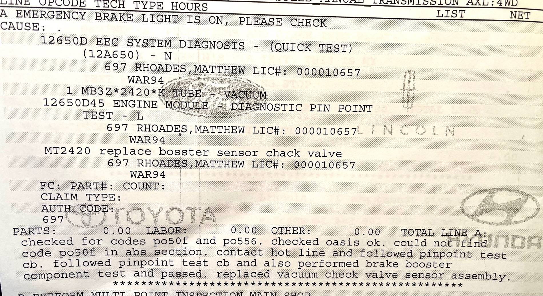 Ford Bronco Brake Light and Check Brake System IMG_2123