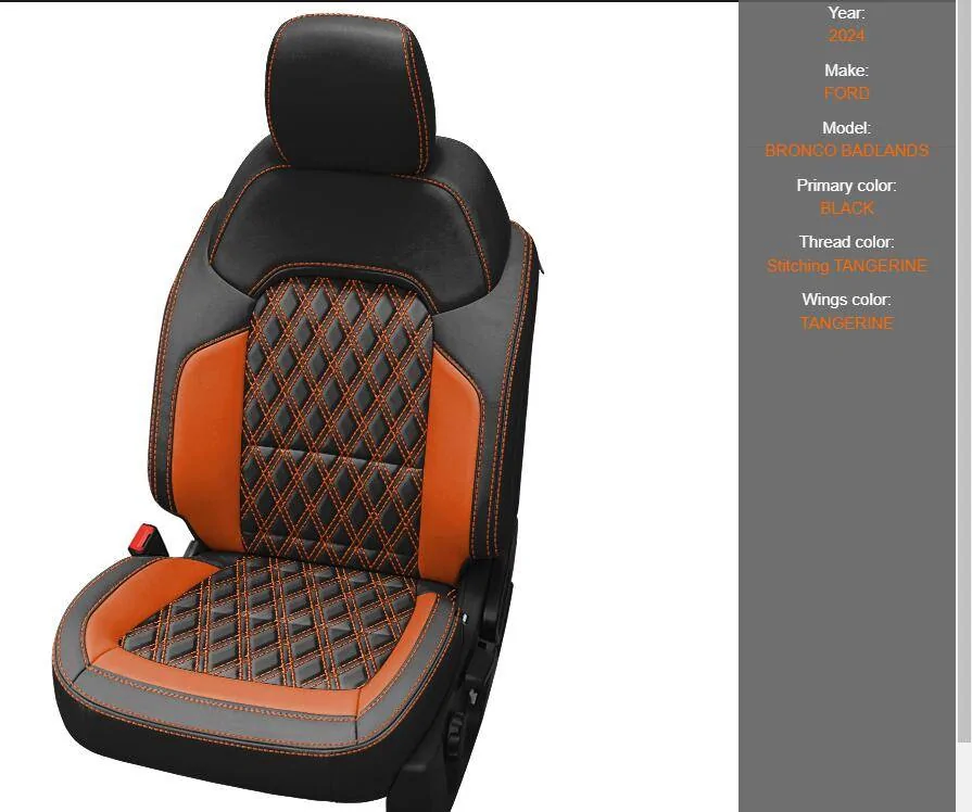 Ford Bronco Seat Upgrade - Orange Katzkin? Franklin Fillmore 1