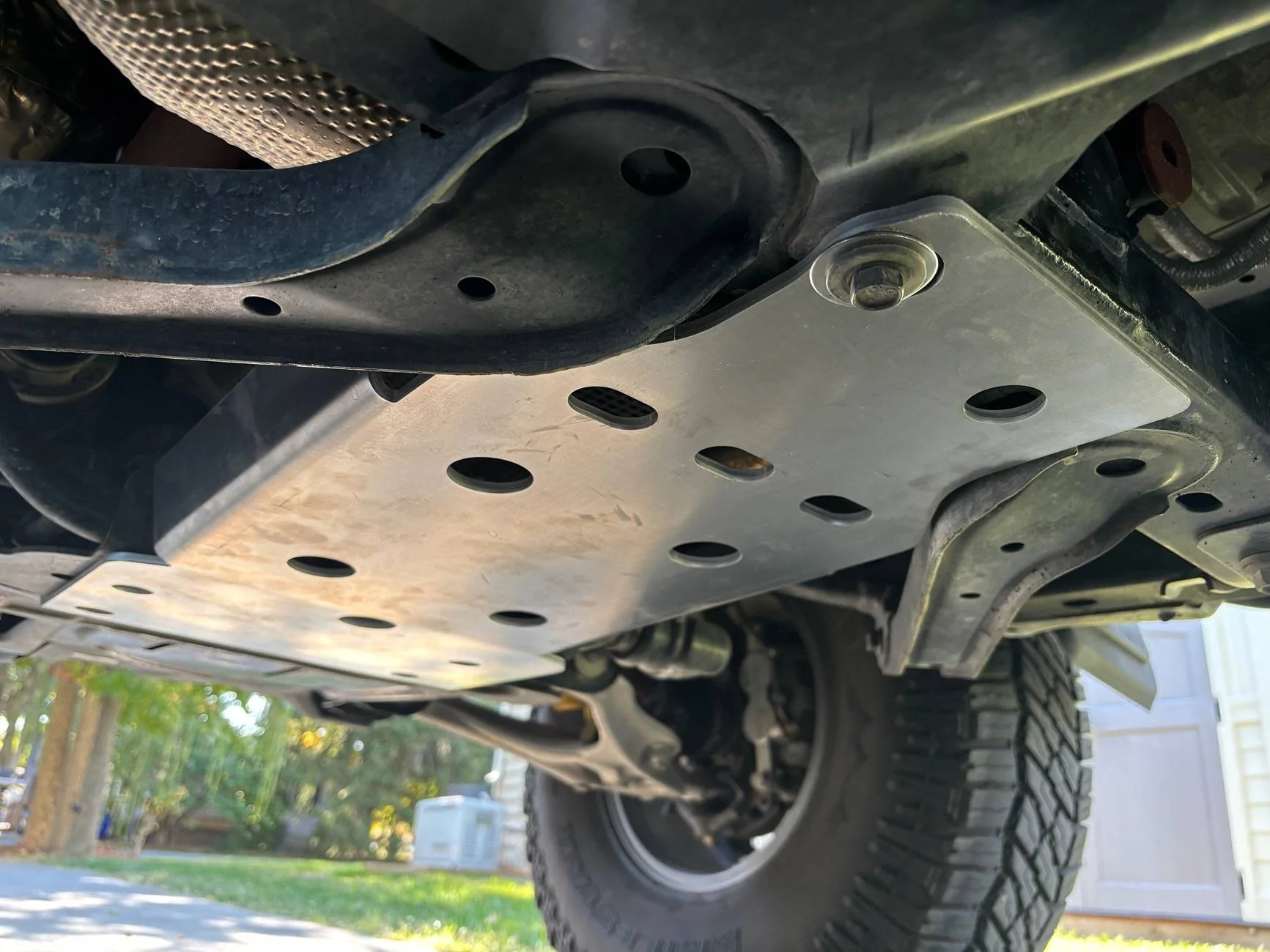 Ford Bronco ASFIR Transmission Skid installed IMG_1113