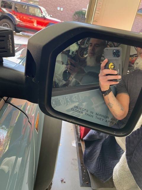 Ford Bronco Side mirror part numbers broken mirror
