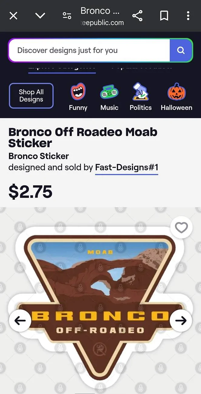 Ford Bronco Moab Offroadeo Sticker? 1000009736