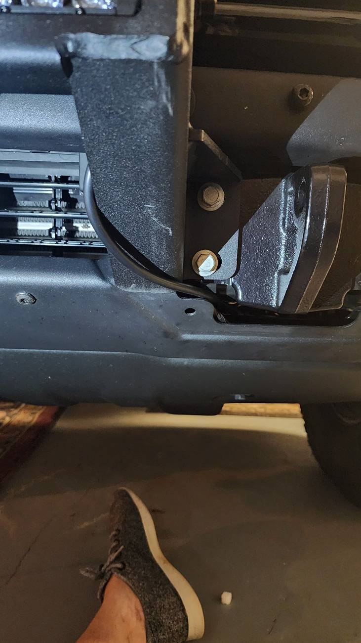 Ford Bronco Rough Country High Mount Winch Install Notes 3.4-Light Bar Wire Routing Fail