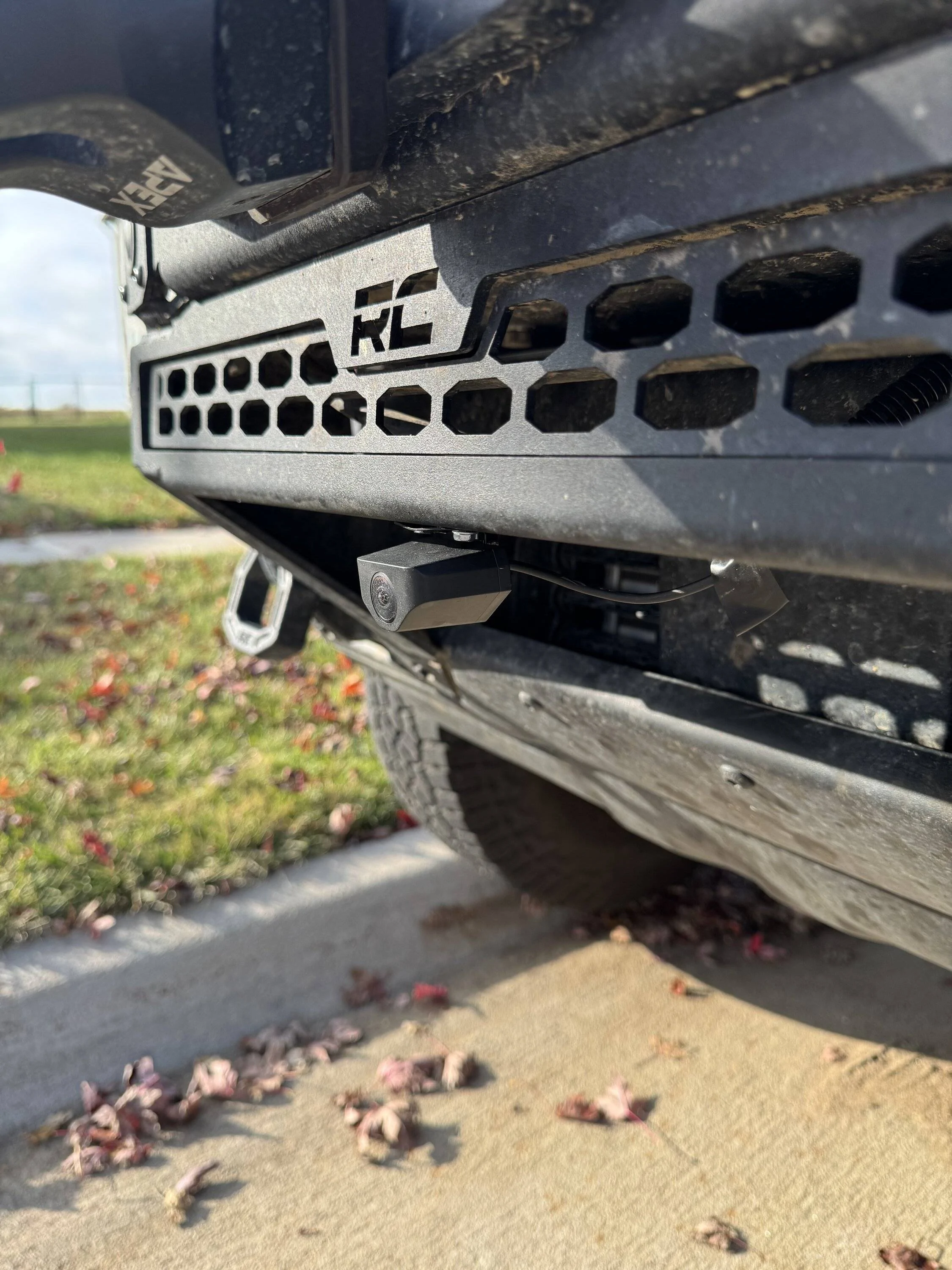 Ford Bronco Wolfbox G900 Pro DashCam with the rear camera installed as a Front Trail camera. IMG_1033