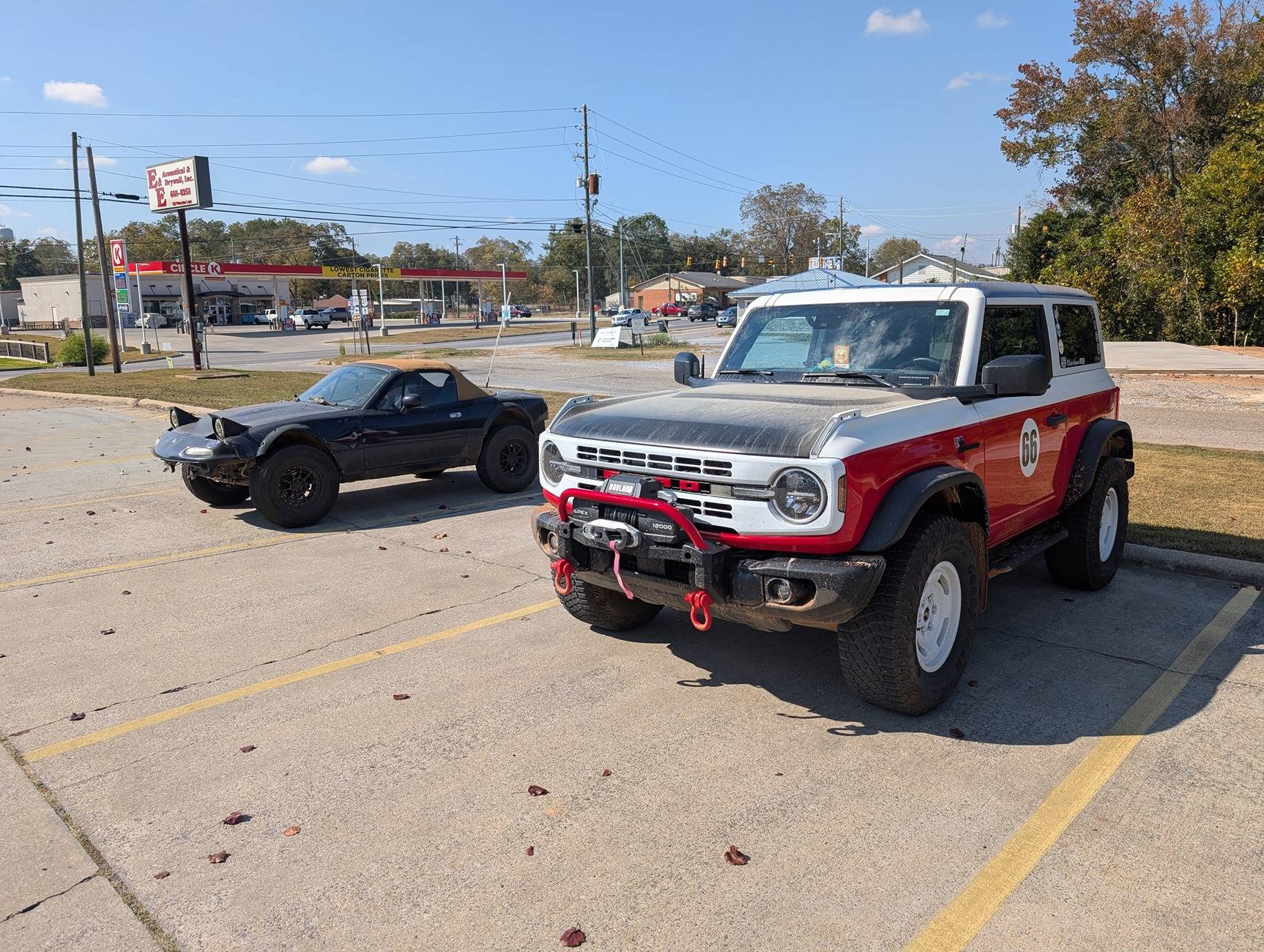 Ford Bronco Wolfbox G900 Pro DashCam with the rear camera installed as a Front Trail camera. PXL_20241029_183415102