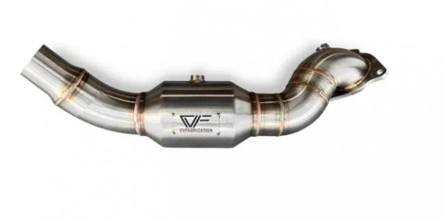 Ford Bronco NEW 2.3l High Flow Catted Downpipe Install by CV Fabrication 3ferf3