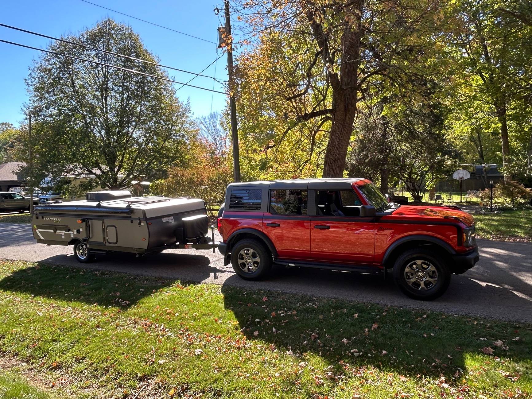 Ford Bronco Trailer tow hitch and brake controller installed IMG_2557