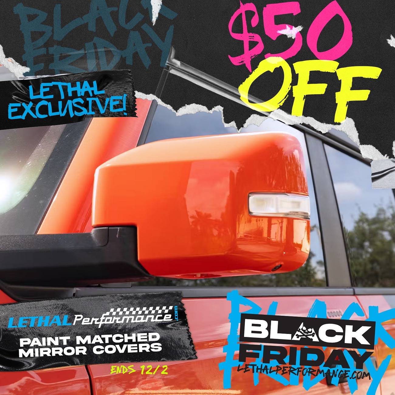 Ford Bronco 2024 Black Friday starts NOW at Lethal Performance! PaintMatch_Mirrors
