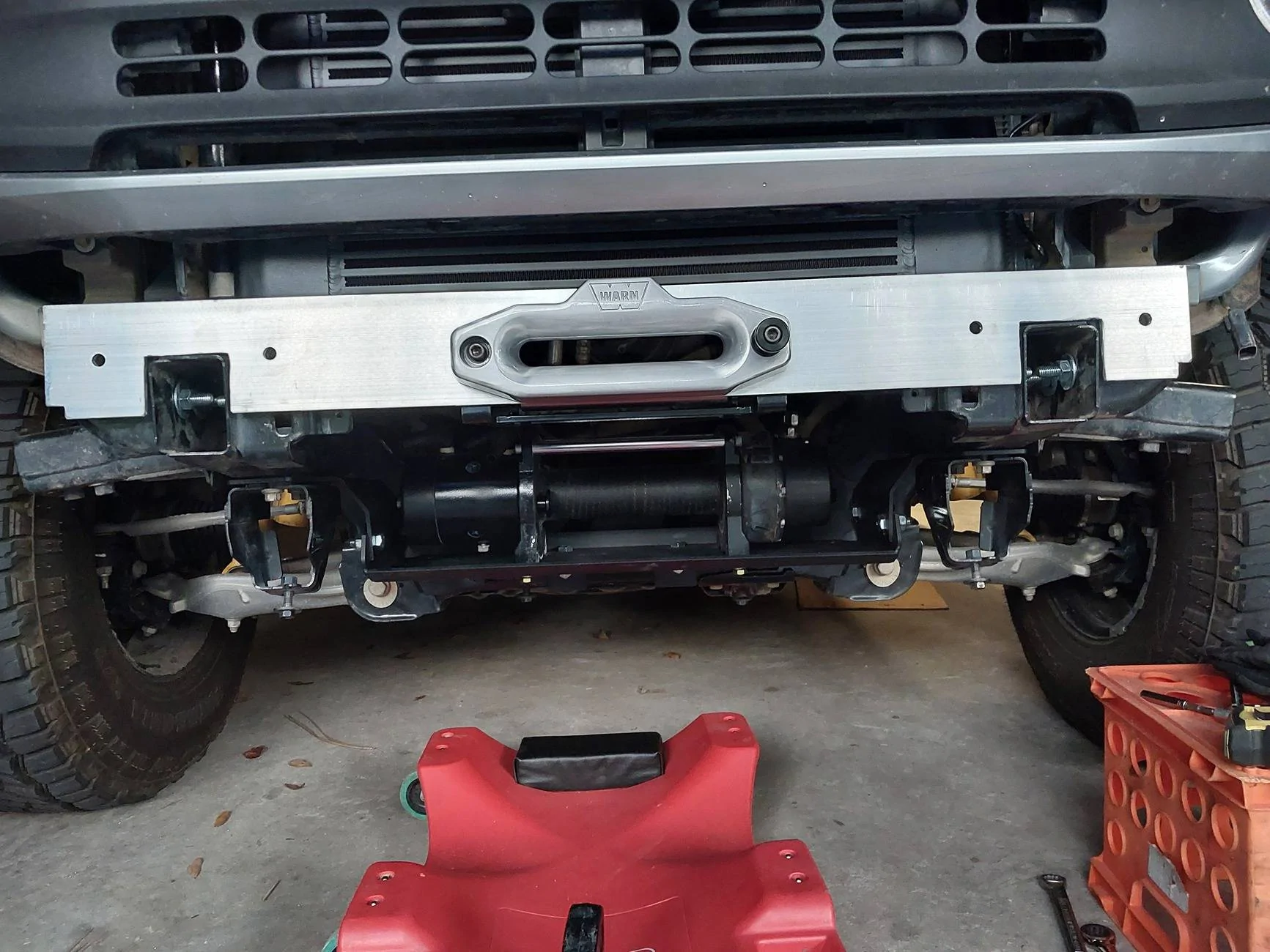 Ford Bronco Wagner Vs Mishimoto High Mount Intercooler Comparison for winch space 20240823_190732